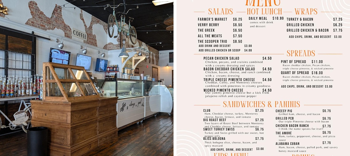 Southern Bliss Bistro Menu