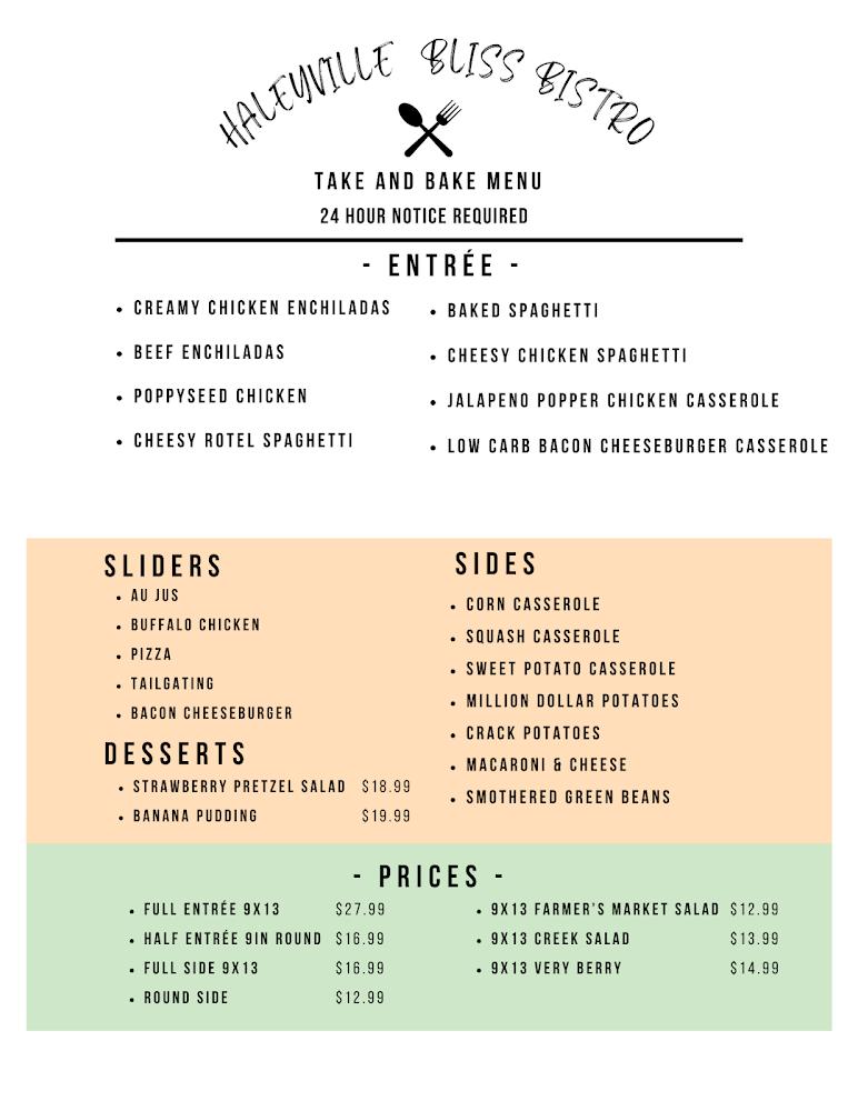 Southern Bliss Bistro Menu image 2